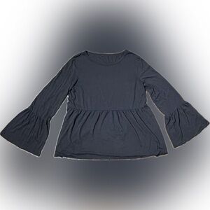 Women's Black Long Sleeve Top